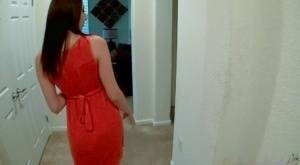 Sweet brunette Jasmine Delatori strips in bathroom to expose even sweeter ass on leaks.pics