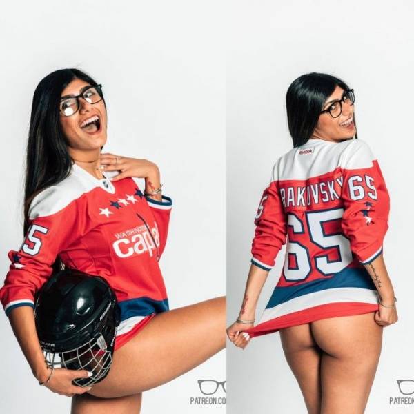 Mia Khalifa Hockey Jersey Sexy Photoshoot Set  - Usa on leaks.pics