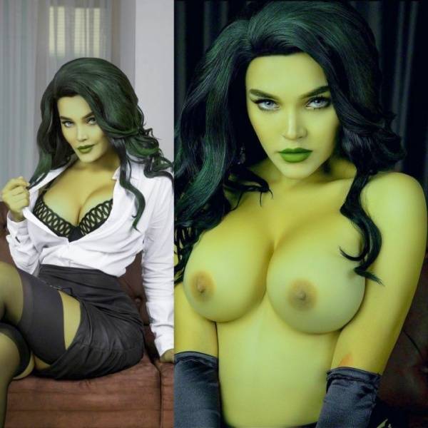 Kalinka Fox She-Hulk Cosplay Patreon Set  - Russia - Usa on leaks.pics