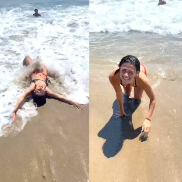 Charli D’Amelio Bikini Beach Fun Video  - Usa on leaks.pics