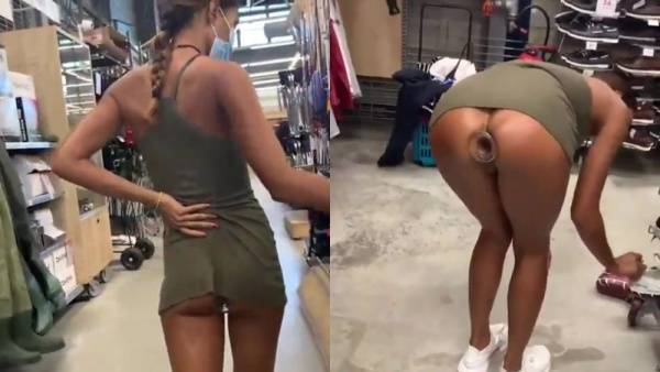Shopping Mall With Anal Butt Plug Public Video on leaks.pics
