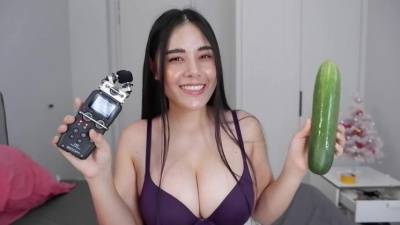 ASMR Wan - Scrathing, tapping on my body at last - Cucumber licking on leaks.pics