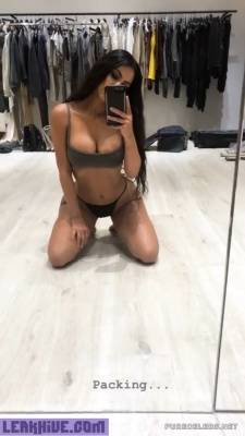 Leaked Kim Kardashian Sexy Lingerie Selfie Video on leaks.pics
