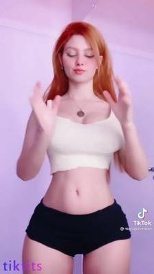 Busty redhead girl dancing on tic toc on leaks.pics