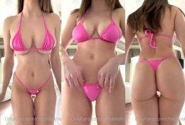 Christina Khalil Pink Bikini Tease Video  on leaks.pics