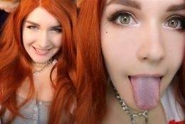 KittyKlaw ASMR Red Furry Lens licking & Mouth Sounds on leaks.pics