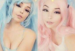 Belle Delphine Blue & Pink hair Snapchat Photoshoot on leaks.pics