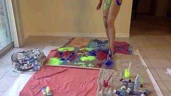 Isis Love painting naked - OnlyFans free porn on leaks.pics