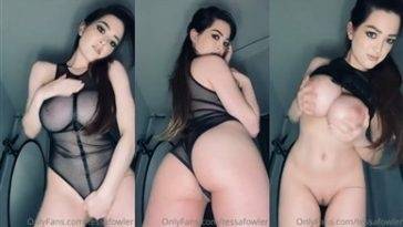 Tessa Fowler Nude Teasing in Black lingerie Porn Video Leaked on leaks.pics