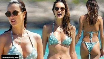 Alessandra Ambrosio Looks Hot in a Tiny Bikini on leaks.pics