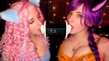 AftynRose ASMR Twin Ear Licking Patreon Video on leaks.pics