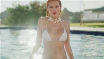 Bella Thorne Nude Pool White Bikini Video Leaked on leaks.pics