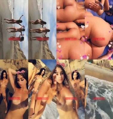 Molly Bennett naked trio girls on public beach snapchat premium 2019/03/25 on leaks.pics