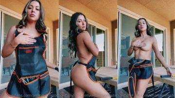 Arianny Celeste Nude in Carpenter Dress Teasing Video  on leaks.pics