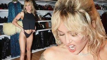 Miley Cyrus Goes Topless in a Pair of Black Undies on leaks.pics