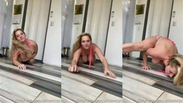 AllisonNYC Nude Workout Video Leaked on leaks.pics