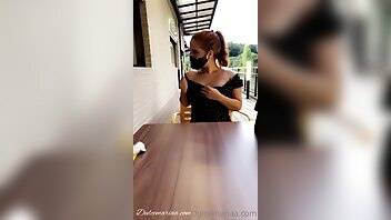 DulceMariaa - Touching Herself In Public on leaks.pics