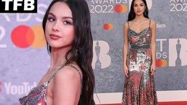 Olivia Rodrigo Cuts an Ethereal Figure in a Silver Dress at the BRIT Awards 2022 on leaks.pics