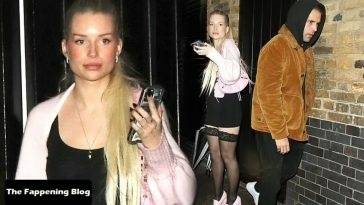 Lottie Moss and a Mystery Man are Seen Leaving The Chiltern Firehouse in London on leaks.pics