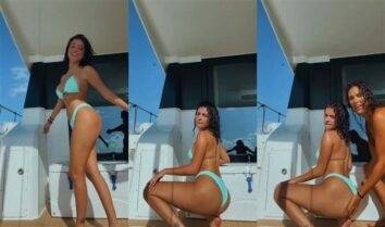 Malu Trevejo Topless Bikini Thong Twerking Video Leaked on leaks.pics
