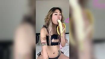 Lolatessafree Just casually eating a banana Wish it was your di xxx onlyfans porn on leaks.pics