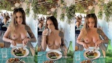 Vanessa Sierra Nude Boobs Showing in Public Restaurant Video Leaked on leaks.pics