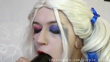 Purple Bitch ? Harley Quinn sits on her bat ? ManyVids on leaks.pics