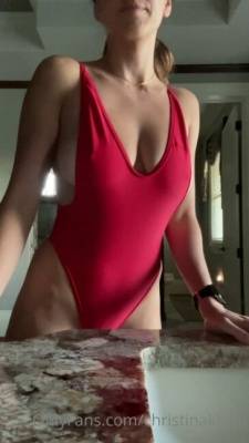 Christina Khalil Bathing Suit Strip Onlyfans Video Leaked on leaks.pics