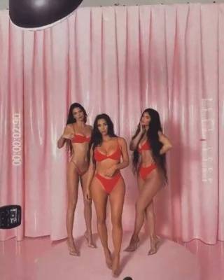 Kylie Jenner Thong Lingerie Skims BTS Video Leaked - Usa on leaks.pics