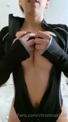 Christina Khalil Unzipping Boob Reveal Onlyfans Video on leaks.pics