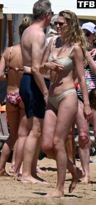 Toni Garrn Wears a Silver Bikini with Husband Alex Pettyfer at the Beach in Greece - Greece on leaks.pics