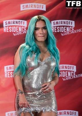 Karol G Flaunts Her Sexy Legs at The Smirnoff Residence Warehouse on leaks.pics