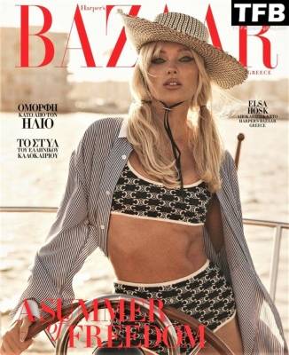 Elsa Hosk Sexy Harper’s Bazaar Greece June 2022 Issue - fapfappy.com - Greece