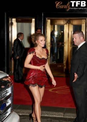 Leggy Blake Lively Exits a MET Gala After-Party in NYC on leaks.pics