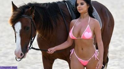Demi Rose hot photos in bikini on the beach on leaks.pics