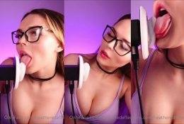HeatheredEffect Close Up Ear Eating ASMR Video  on leaks.pics