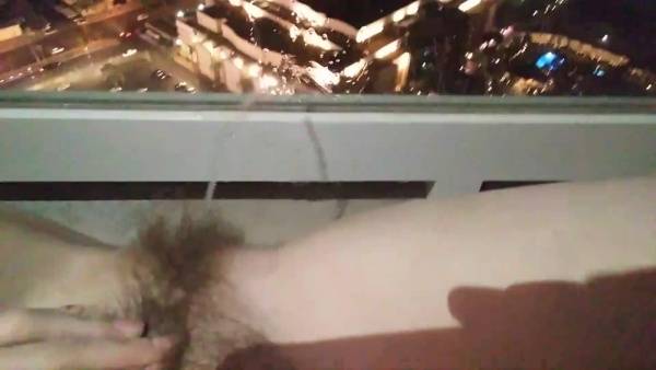 CandieCane peeing all over vegas hotel balcony xxx premium porn video on leaks.pics