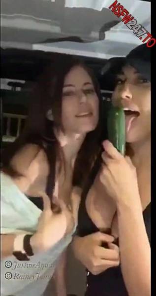 Justine Aquarius & Rainey James cucumber masturbation with anal plug snapchat premium 2019/10/29 on leaks.pics
