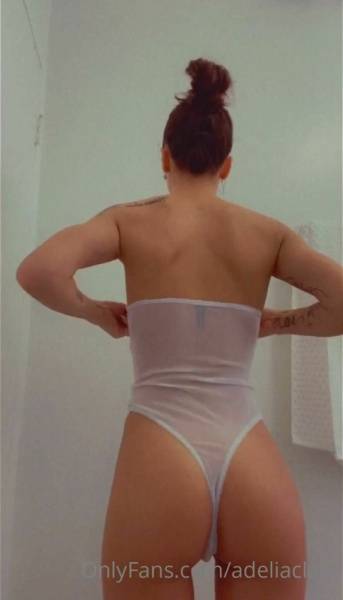 Adelia Clark white lingerie on leaks.pics