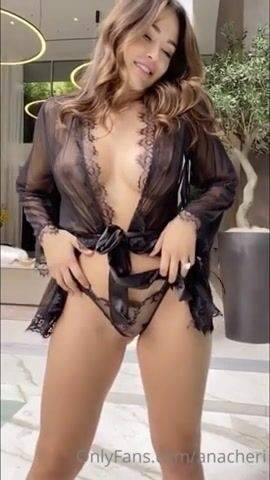 Ana Cheri Nude In Black Lingerie Porn Video Leaked on leaks.pics