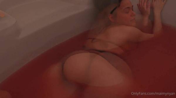 Maimy ASMR Nude Lingerie Strip Bath Video  on leaks.pics