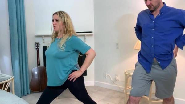 Stepson helps stepmom make an exercise video 1 on leaks.pics