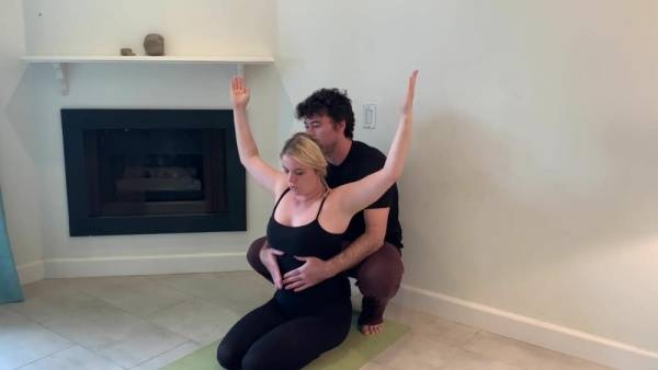 Stepson helps stepmom with yoga and stretches her pussy1 on leaks.pics
