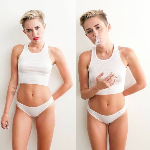 Miley Cyrus See-Through Panties BTS Photoshoot  - Usa on leaks.pics