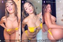 Lyna Perez Sexy Yellow Bikini Strip Tease Video  on leaks.pics