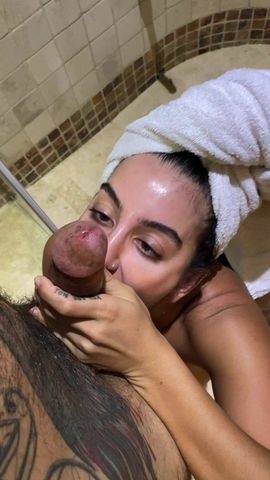 Lena The Plug - Real Blowjob After Bath on leaks.pics