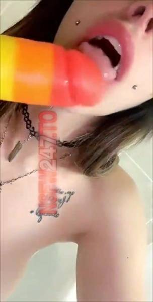 Princess Pineapple rainbow dildo blowjob & riding snapchat premium xxx porn videos on leaks.pics