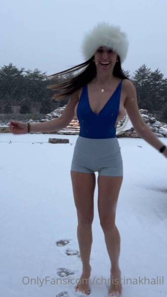 Christina Khalil Nipple Tease Snow Bodysuit Onlyfans Video Leaked on leaks.pics