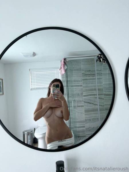 Natalie Roush Nipple Tease Bathroom Selfie Onlyfans Set Leaked on leaks.pics