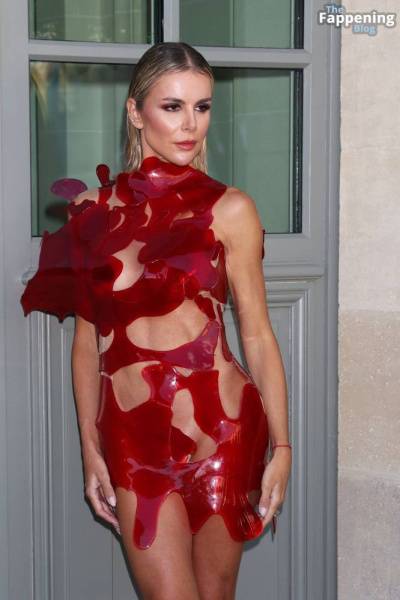 Águeda López Stuns in a Red Dress in Paris (16 Photos) on leaks.pics